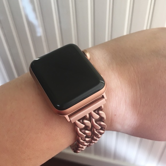 apple watch chain band rose gold